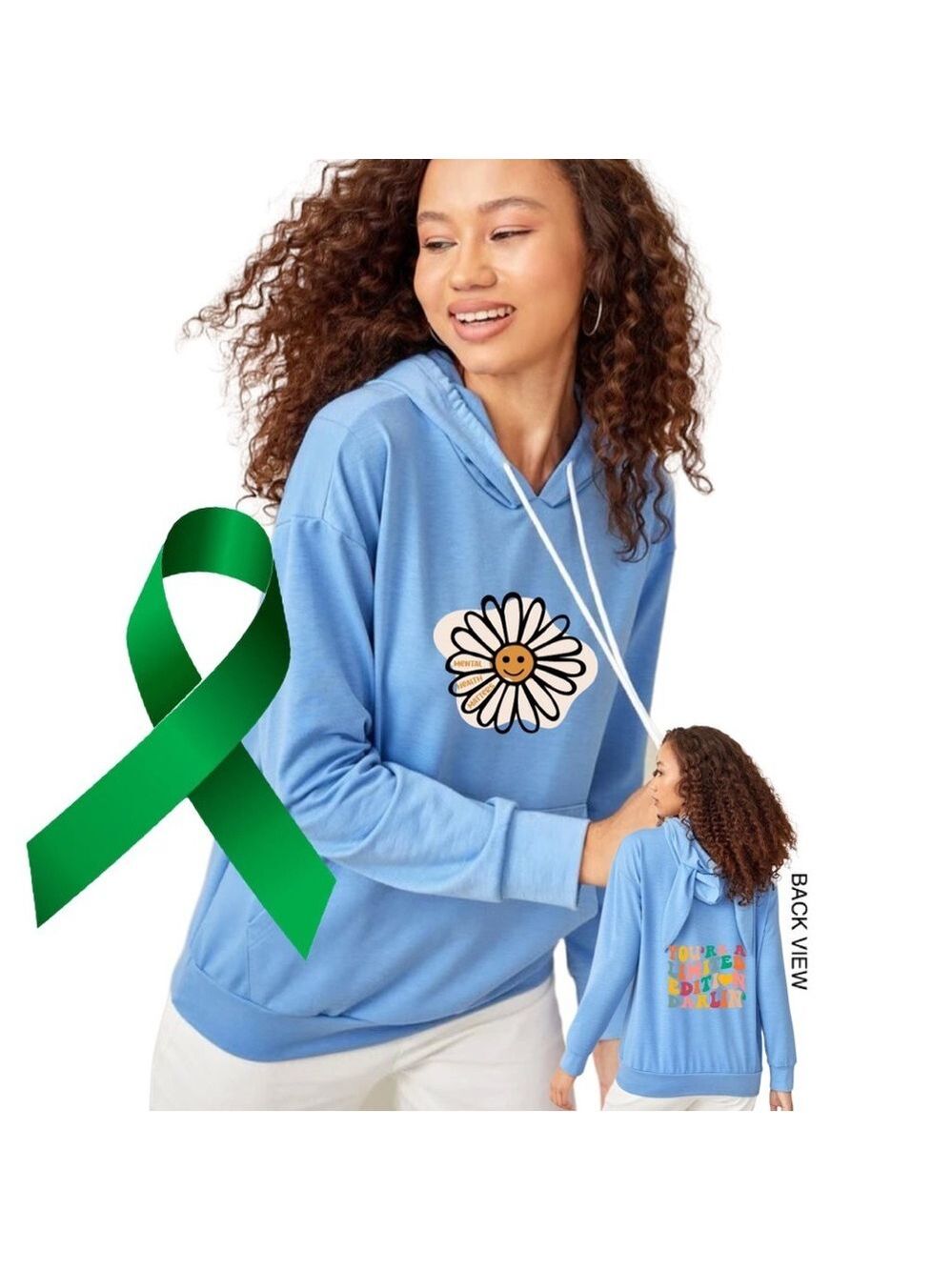 Mental health matter special edition graphic ear hoodie sweatshirt size medium